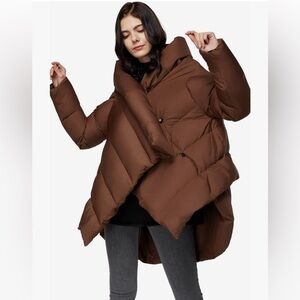 Women's Puffer Down Coat Cloak-Type Jacket